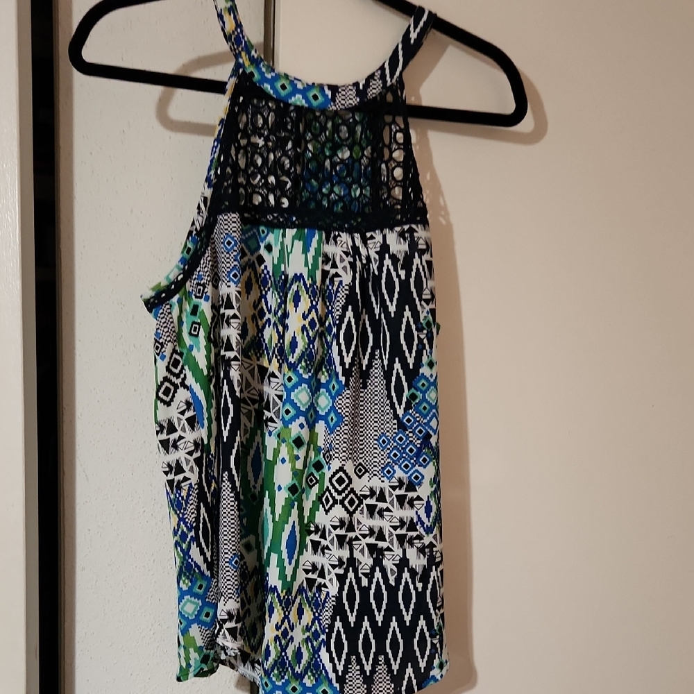 Patterned Sleeveless Women's Top